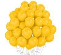 Yellow Balloons 60PCS 12 Inch Matte Mustard Yellow Balloon Latex Balloons Fall Color Balloon Arch for Sunflower Honey Bee Theme Birthday Graduation Retirement Halloween Party Decorations
