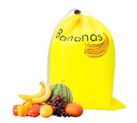 Yellow Banana Bag for Fridge Drawstring Storage Bag for Protects Fresh Banana Fruit Vegetable in Fridge Keeps Fresher for Longer Bags Reusable Shockproof Vegetable and Fruit Shopping Bags(35cm x 28cm)