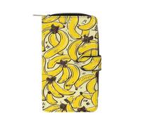 Yellow Banana Wallet Multifunctional Leather Wallets for Men Compact Long Wallet Credit Card Holder Passport Bag