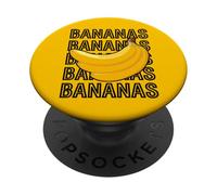 Yellow Bananas & Bunches of Bananas Text Mom Dad Kids Banana PopSockets Adhesive PopGrip