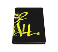 Yellow Baseball Notebook A5, Pu Leather A5 Notebooks, Lined Paper Refillable Notebook 180Pages/90Sheets, Workbook for Meeting, School Books for Men, Revision Supplies Journal Diary