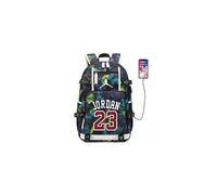 (Yellow) Basketball Player Jordan Logo Backpack Daypack USB Taptop Ruckpack Kid Student School Bag Bookbag Travel Sports Bag Knapsack