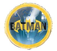 Yellow Batman Round Foil Balloon (45cm) - Perfect for Birthday Decor, Themed Parties, & Events - 1 Pc
