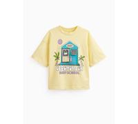 Yellow Beach Shack Graphic Print T-Shirt 4-5 years