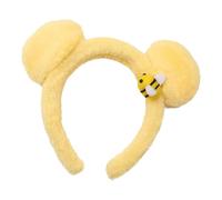 Yellow Bear Ears Headband，Cute Bear Headband Hairband，With Bee，Bears Costume For Halloween Festival Cosplay Party，Suitable For All Ages, Daily Wear, Parties, Festival Celebrations, Role Playing