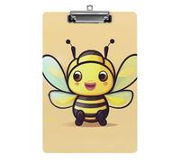 Yellow Bee Clipboard, A4 Acrylic Clipboard with Hanging Hole, Ultra-Light Clip Board - Holds 100 Sheets, Shatterproof Document Holder for Office, 12.5" X 8.5"