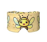 Yellow bee Double-Sided Printed Eye mask, Soft and Light-Blocking, Suitable for Travel and Home