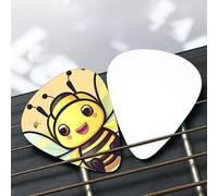 Yellow bee Patterned guitar pick set - (thin/medium/thick), widely compatible with all kinds of stringed instruments,