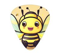 Yellow bee Patterned guitar picks - (thin/medium/thick) free to choose, suitable for all kinds of string instruments,