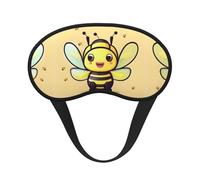 Yellow bee Printed Eye mask, for Sleeping, Light-Blocking, Soft and Comfortable, Elastic Band