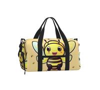 Yellow Bee Sports Duffel Bag with Shoe Compartment-Lightweight Gym Weekender for Men Women, Waterproof Travel Tote with Wet Pocket