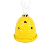 Yellow Beehive Incense Cone Holder - Ceramic Bee Scent Diffuser