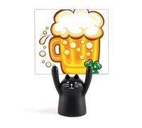 Yellow Beer Ireland st.Patrick's Day Memo Holder Cartoon Black Cat Stand Decoration