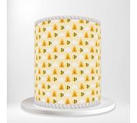 Yellow Bees Hives Honeycomb Natural Wrap Around Print A4 Edible Paper Icing Sheet Cake Topper Side Ribbon Border Decor for Personalised Themed Decorations