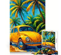 Yellow Beetle on Tropical Beach 1000 Pieces Jigsaw Puzzles for Adults Strategic Think Pleasant Downtime Clean Cut Winter Gift (38x26cm)