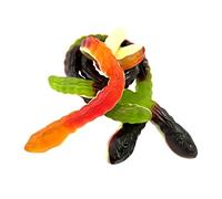 Yellow Belly Snakes Gummy Sweets - 16 Snakes - Approx 1KG Packed In A Gift Pouch - Yellow Bellies - Fruit flavour gums with a sweet foam gum base