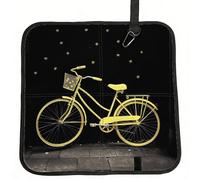 Yellow Bike Sitting Pad Lightweight Waterproof Folding Seat Pad Compact Portable Camping Seat Mat Memory Foam Travel Seat Cushion for Hiking, Picnics, Outdoor 15.8 x 15.8 in