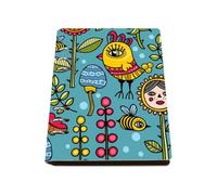 Yellow Birds and Wild Bees Notebook A5, Pu Leather A5 Notebooks, Lined Paper Lined Notebook 180Pages/90Sheets, Jotters for Work, Notepad for Office, Office Paper Products Journal Diary