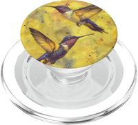 Yellow Birds Cute Purple Hummingbird Decorative Humming Bird PopSockets PopGrip for MagSafe