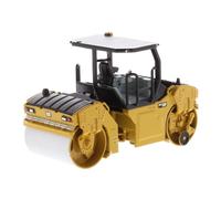 (yellow,black, 1/64:10*4.5*5.5cm,ROPS) 1/64 Diecast Masters Caterpillar CB-13 Roller with ROPS, Play & Collect Series Cat Trucks & Construction Equipment