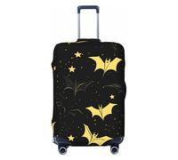 Yellow Black Bat Elastic Travel Luggage Cover Suitcase Protector, Print Suitcase Baggage Cover Anti-Scratch