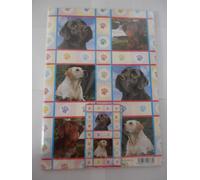 Yellow, Black & Chocolate Labrador Luxury Glossy gift wrap 2 Sheets and 2 Matching Tags