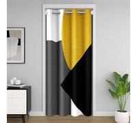Yellow Black Grey Door Curtain for Room Divider Curtain Cover 150x203cm Geometric Circle Triangle Pattern 30%-50% Room Darkening Blackout Curtain Abstract Art Window Treatments