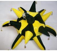 Yellow & Black Novelty Jester Hat With Bells