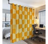 Yellow Blackout Curtains W 29.5" x L 65" 2 Panels, Soft Thermal insulation and energy Simple Classic Modern Stylish Geometric printed curtains Suitable for bedroom Children's Room and living room