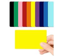 Yellow Blank PVC Cards Plastic - Pack of 10 by CKB LTD 760 Micron Standard CR80 ID Credit Card Size 86 x 54mm - Printable Ideal for overprinting in Any Desktop ID Card Printers (Yellow Gloss)