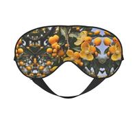 Yellow Blossom and Orange Fruits04 Eye Mask for Sleeping, Sleeping Mask Blocking Out Light Perfectly for Women and Men, Soft and Comfortable Blindfold for Travelling