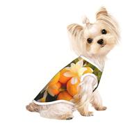 Yellow Blossom and Orange Fruits2 Print Dog Shirt Summer Pet T-Shirts Stretchy Cats Dogs Tee Shirt Sleeveless Tank Top Dog Vest