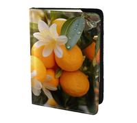 Yellow Blossom And Orange Fruits2 print Passport Cover, Passport Holder Cover Wallet Passport Wallet Case for Cards and Documents