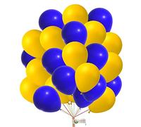 Yellow Blue 5 Inch Balloons Ukraine Flag Theme Party Decoration - 2 Color Combination for Birthday Wedding Anniversary - 50 Pack Colorful Latex
