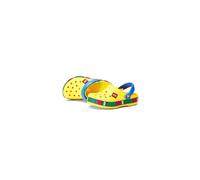 (Yellow/Blue, C10-11=17-17.5cm) Girl Boys Cros Style Crocband Clog Kid Beach Shoes