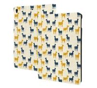 Yellow Blue Goat Silhouettes Print Compatible with ipad air 3rd Generation Case Cover, Tablet Cases Compatible with ipad Pro Case 10.5 Inch, Auto Wake/Sleep, Folio Stand