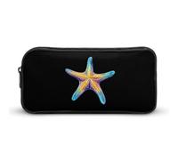 Yellow Blue Starfish Small Pencil Case Large Capacity Pen Bag Aesthetic Makeup Pouch Office Stationery Organizer 22 * 12 * 5cm