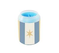 Yellow Blue Stripe Stars Portable Dog Foot Washer Soft Silicone Bristles Essential For All Pets Owners for Small Medium Large Breed Dogs/Cats