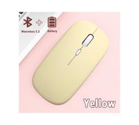 (Yellow) Bluetooth Mouse for Laptop (BT 5.0) Computer Bluetooth Mouse Portable PC Mouse Bluetooth Compatible with Mac MacBook Pro Air