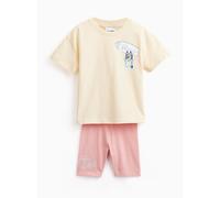 Yellow Bluey Graphic T-Shirt & Cycle Shorts Set 1-2 years