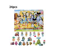 (Yellow) Bluey Scooby Christmas Doo Advent Calendar 24 Gifts Box Toy Festivals Countdown