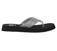 Yellow Box Women's Feliks Flip-Flop, Silver, 7.5 UK