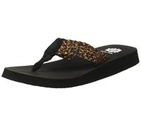 Yellow Box Women's Soleil Flip-Flop, Leopard, 5.5 UK