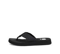 Yellow Box Women's Soleil Wedge Sandal, Black Metallic, 7 UK