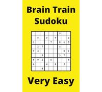 Yellow Brain Train Sudoku Book, 9x9 Puzzles, 200 Pages, 5x8, Very Easy