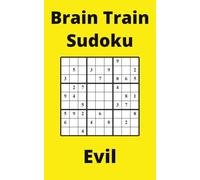 Yellow Brain Train Sudoku Book, 9x9 Puzzles, 300 Pages, 5x8, Evil