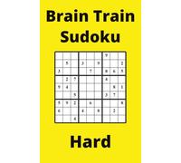 Yellow Brain Train Sudoku Book, 9x9 Puzzles, 300 Pages, 5x8, Hard