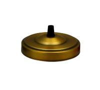 Yellow Brass 108mm Ceiling Light Fitting Plate for Vintage Pendent Lights 108mm Single Point Metal Canopy Cover Antique Side Fitting Ceiling Rose with Accessories for Home Hanging Ceiling Wall Lamp