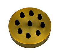 Yellow Brass Ceiling Rose 9 Outlet 120mm Round Pendant Light Canopy Plate 25mm Deep Metal Ceiling Plate For Vintage Industrial Modern Hanging Lamps Multi Pendant Cluster Lighting Fitting Accessory