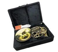 Yellow Brass Gold Lacquer Bb Tone Single French Horn With Storage Box And Accessories French Horn kit
